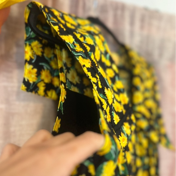 Anthropologie / Maeve Poplin Sunflower Babydoll Dress - Picture 8 of 15